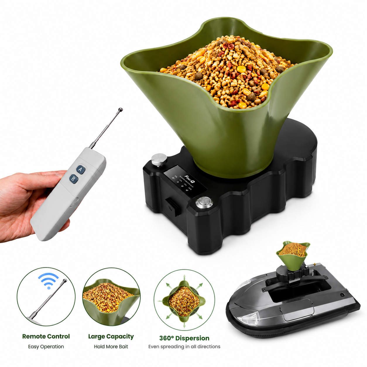 Fishing Boat Oar - Remote Bait Spreader for RC Fishing