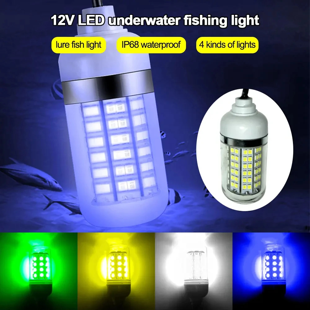 Fishing Boat Depth Finder - 12V Underwater Lamp 15W 108 LEDs
