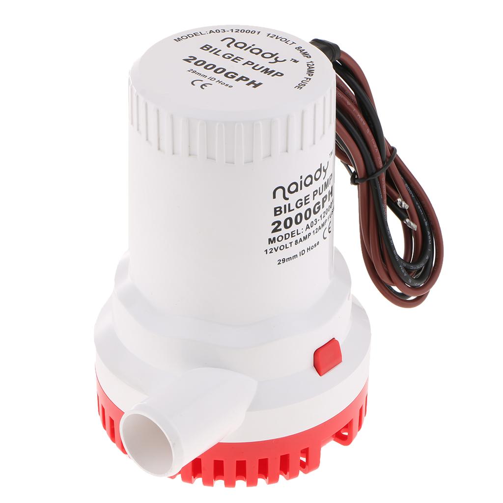 Fishing Boat Bilge Pump - Electric Bilge Pump 2000GPH Submersible Marine