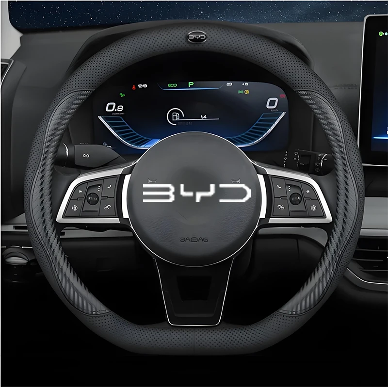 Fishing Boat Steering Wheel - 38cm D-shape Leather Car Steering Wheel