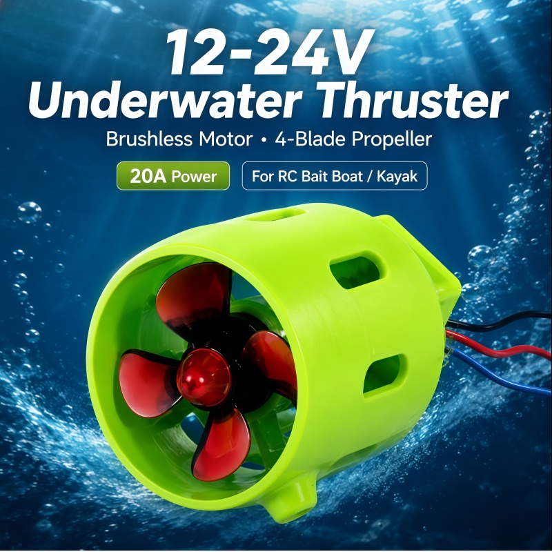 Fishing Boat Trolling Motor - 12-24V 20A Brushless Underwater Thruster 4