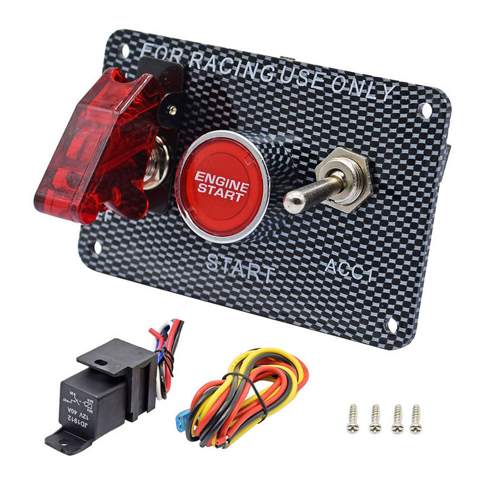 Fishing Boat Steering Wheel - 12V Racing LED Toggle Ignition Switch