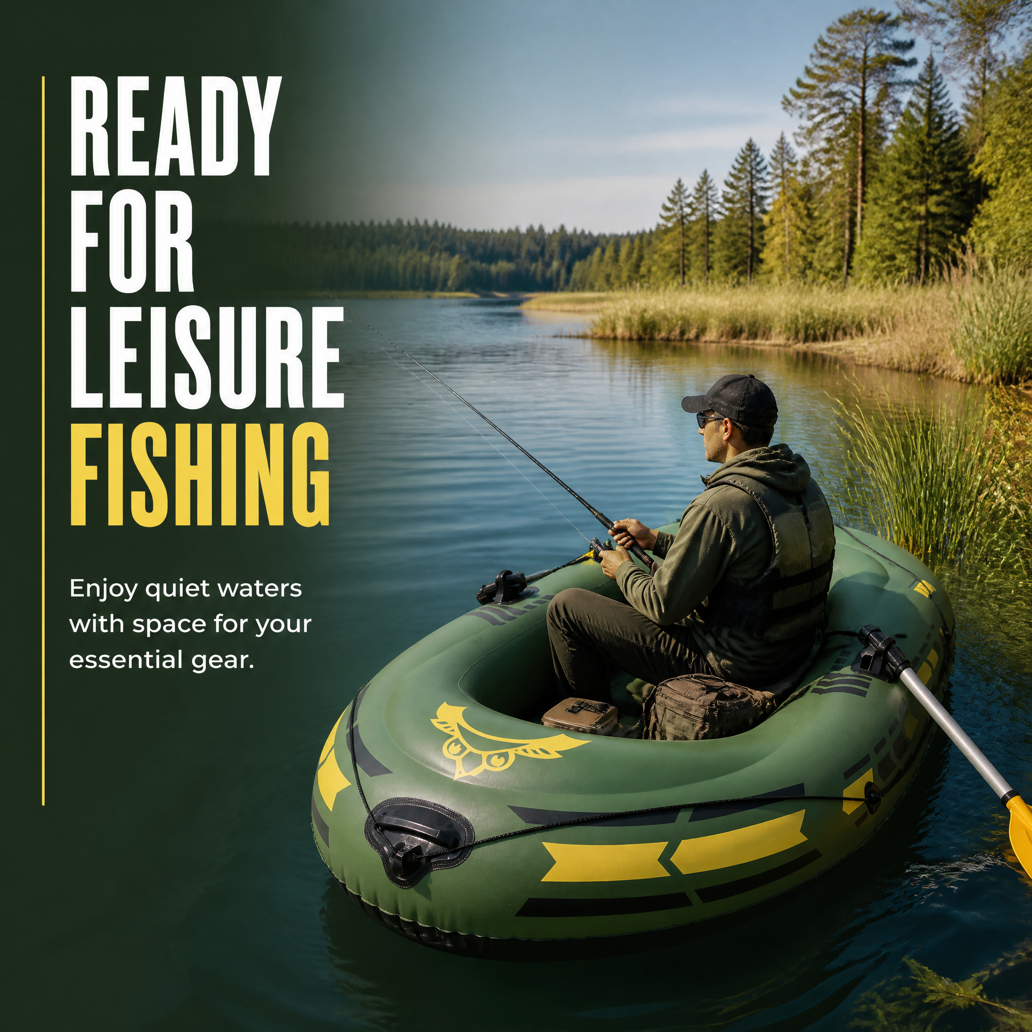 2 Person Inflatable Kayak Thic - Fishing Boat Paddle recension och pris