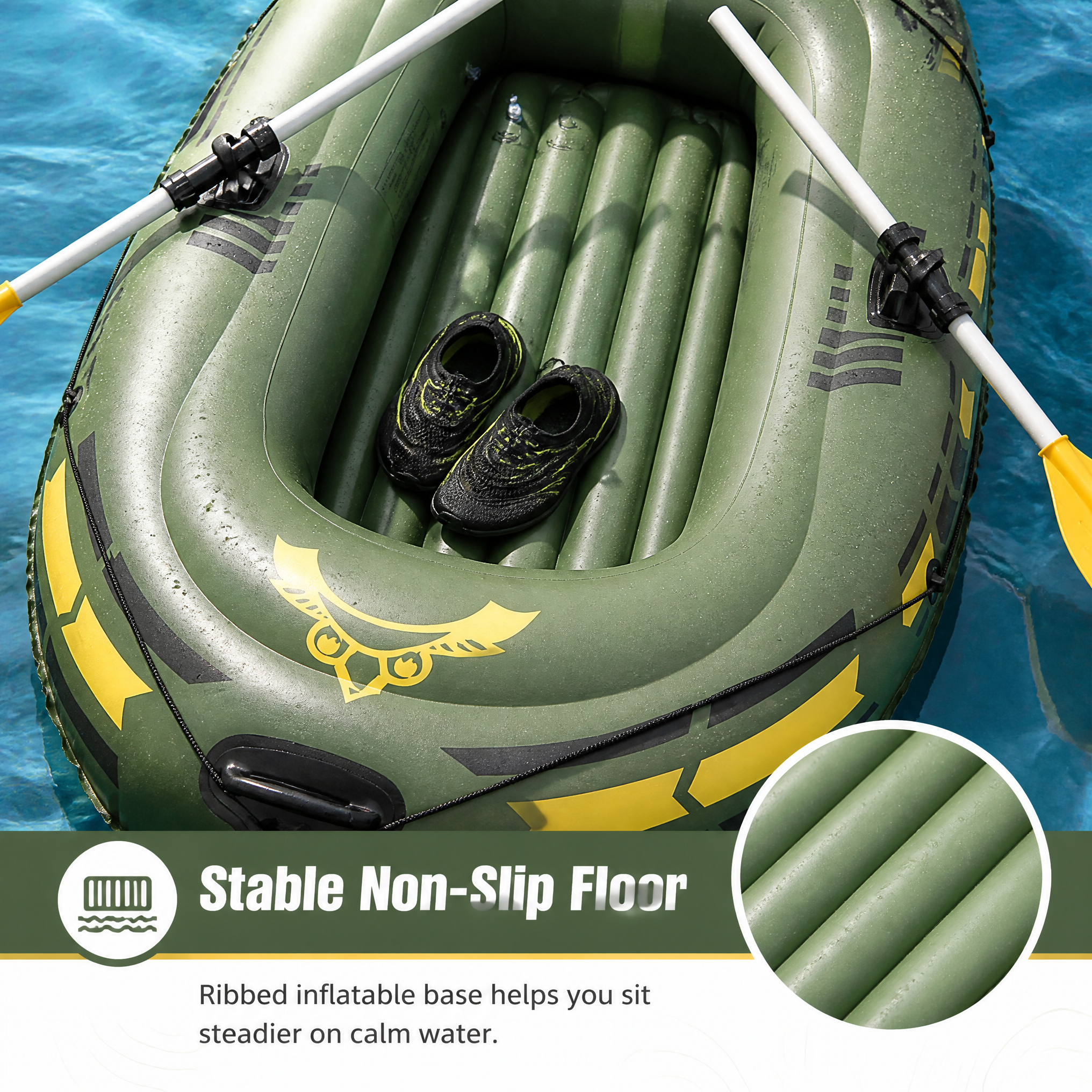 2 Person Inflatable Kayak Thic - Fishing Boat Paddle recension och pris