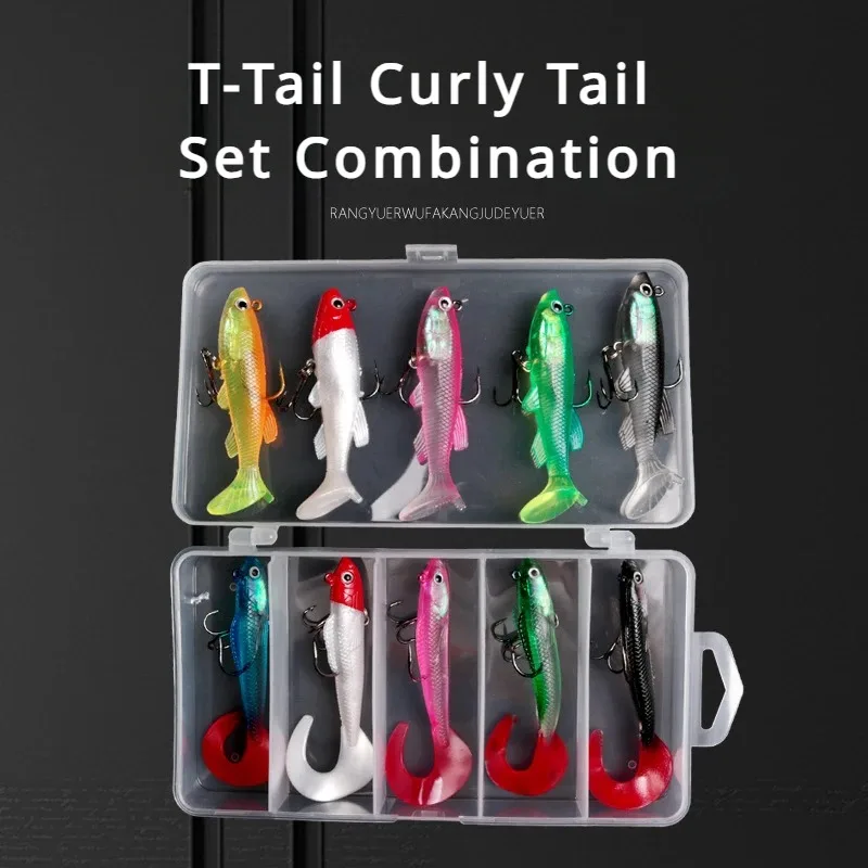 10 Pcs Lure Baits with T-tail  - Fishing Boat Anchor recension och pris