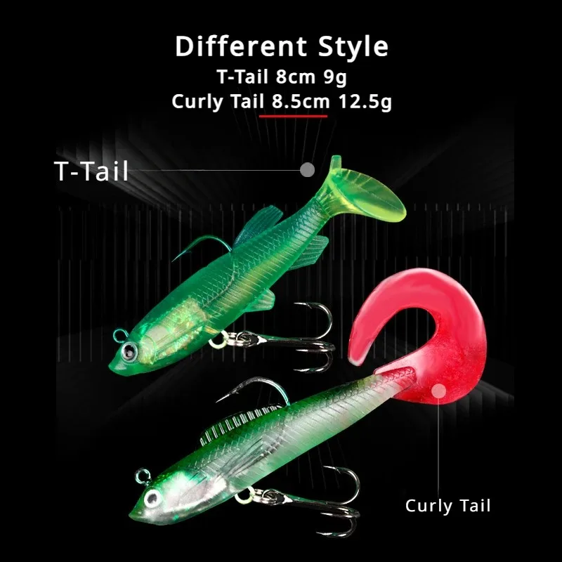 10 Pcs Lure Baits with T-tail  - Fishing Boat Anchor recension och pris