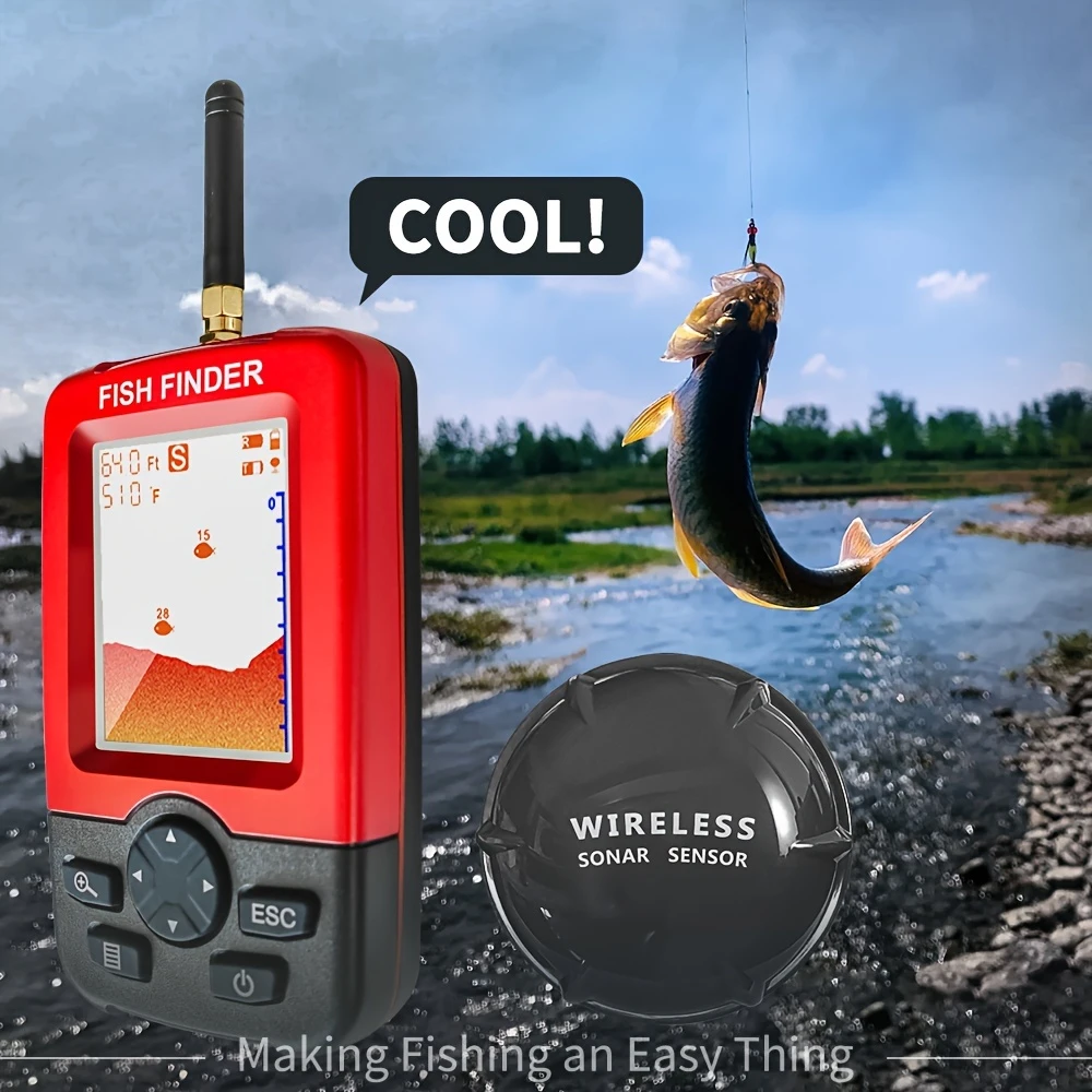 Portable Fish Finder, With Wir - Fishing Boat Depth Finder recension och pris