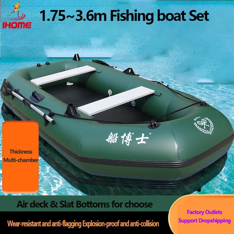 1.75~3.6m Green Fishing Kayak  - Fishing Boat Oar recension och pris
