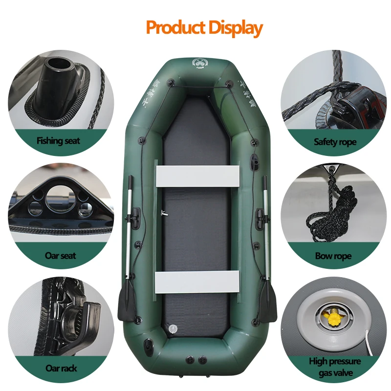 1.75~3.6m Green Fishing Kayak  - Fishing Boat Oar recension och pris