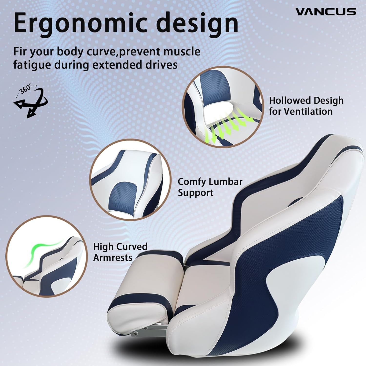 Airow auto Vancus  High Back B - Fishing Boat Seat recension och pris