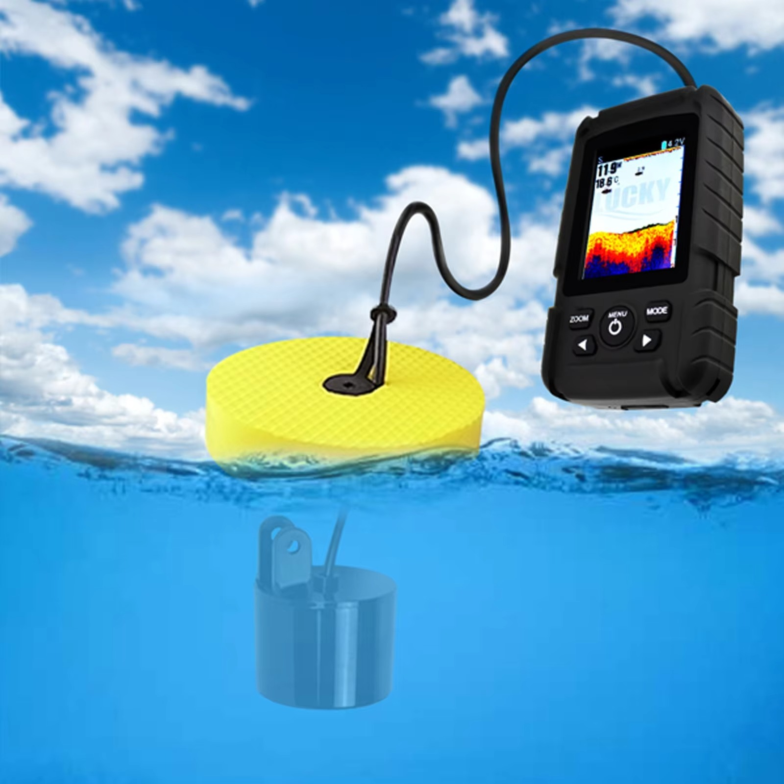 2-in-1 Wireless & Wired Fish F - Fishing Boat Depth Finder recension och pris