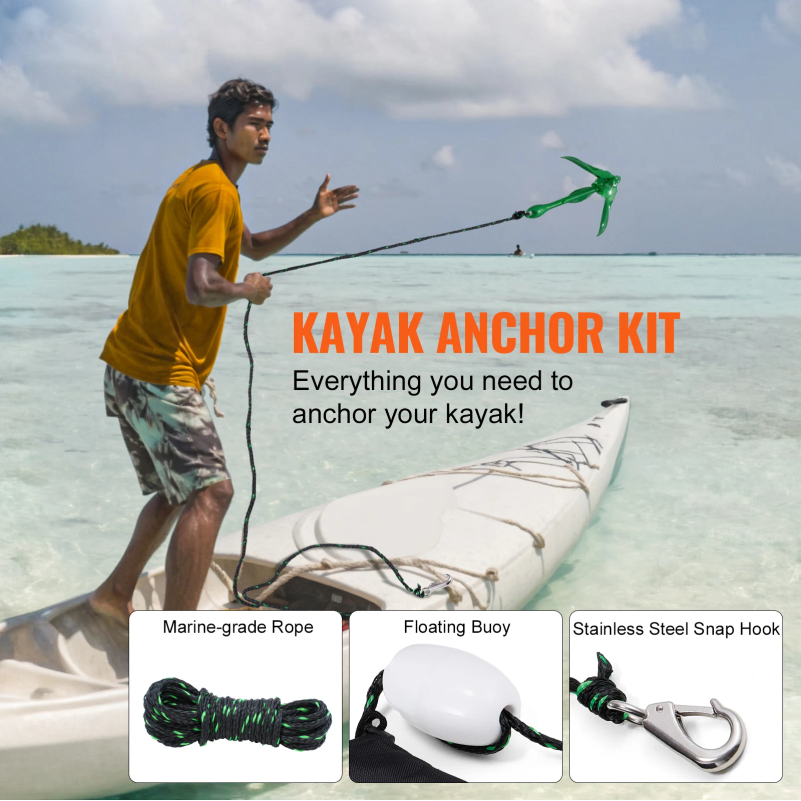 Kayak Anchor Kit 3.5 lb Paddle - Fishing Boat Anchor recension och pris