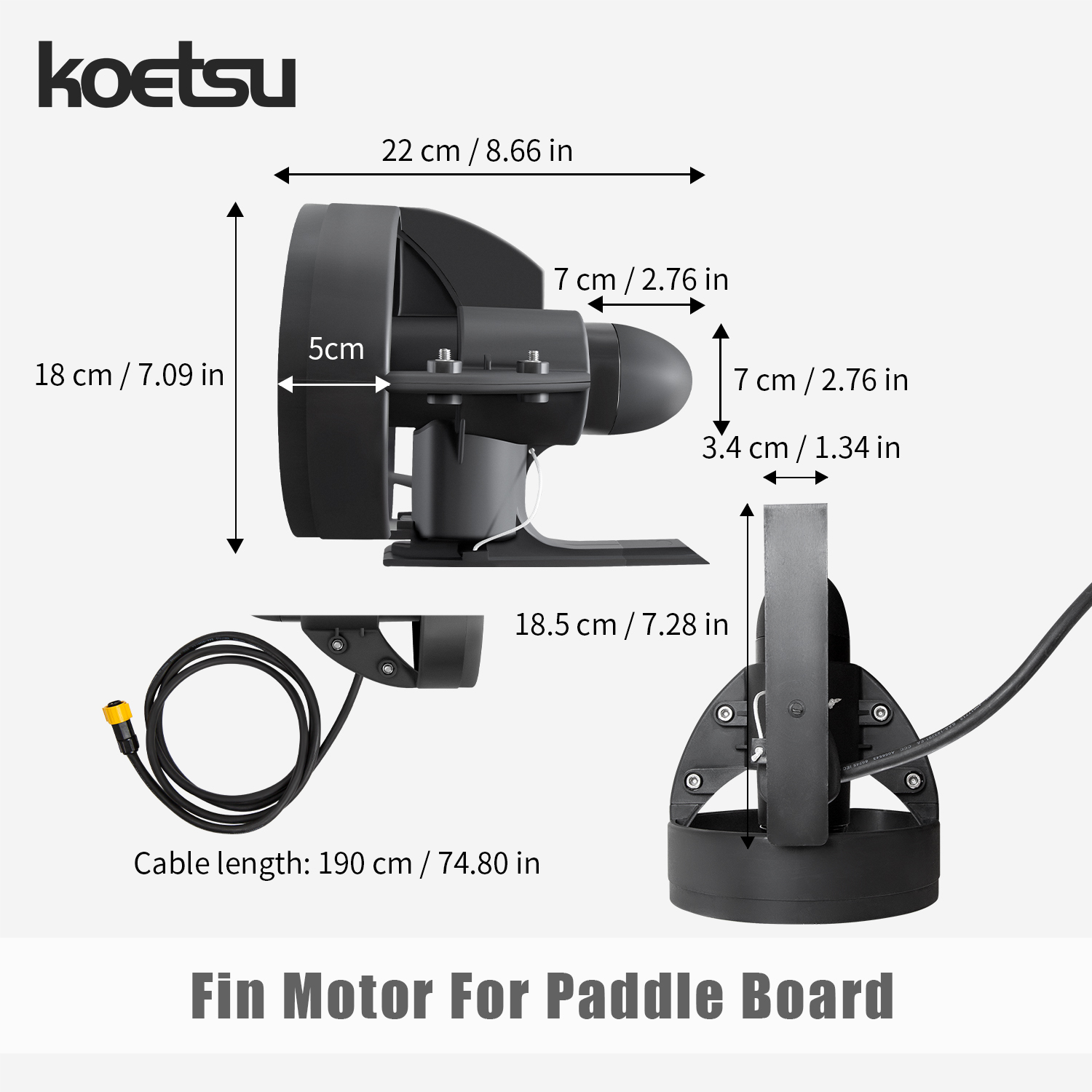 KOETSU Paddle Board Underwater - Fishing Boat Trolling Motor recension och pris