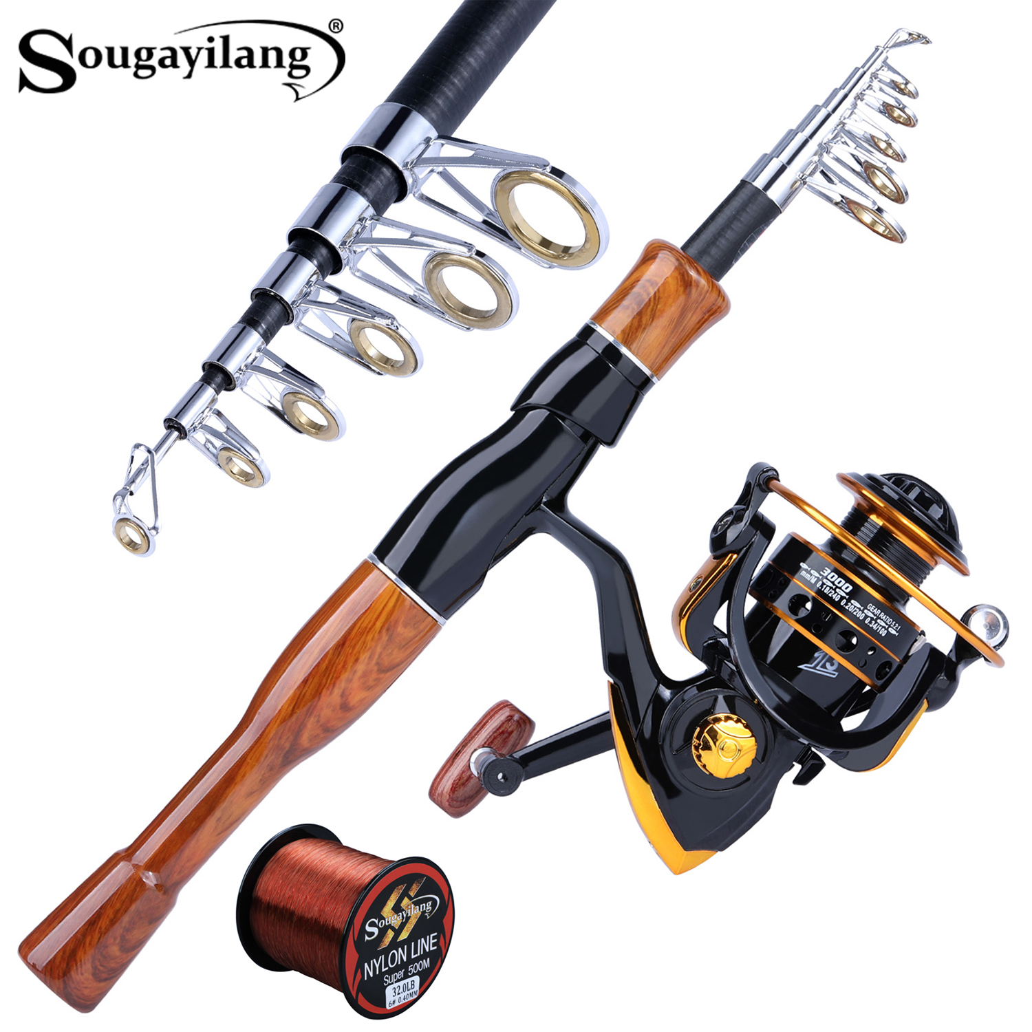 Sougayilang Fishing Rod Reel C - Fishing Boat Fiberglass recension och pris