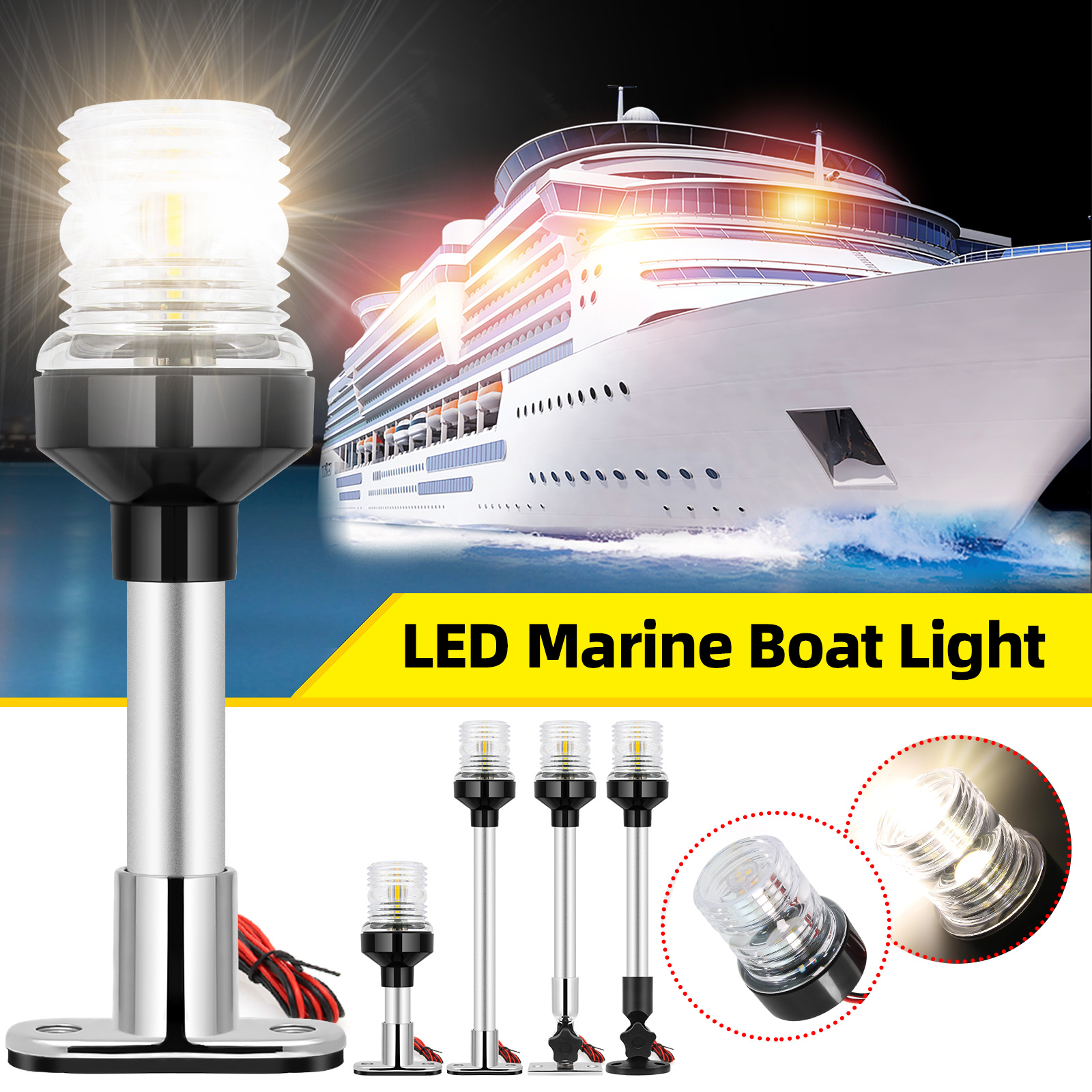 6/12inch LED Fold Yacht Naviga - Fishing Boat Paddle recension och pris