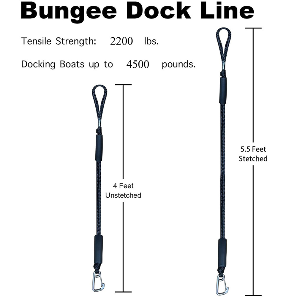 Boat Bungee Dock Line M8 Hook  - Fishing Boat Anchor recension och pris