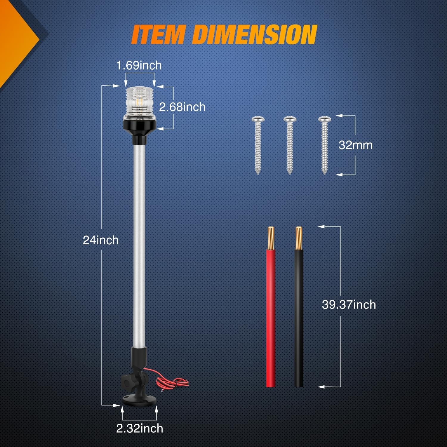 Nilight Marine Boat Stern Ligh - Fishing Boat Navigation Light recension och pris