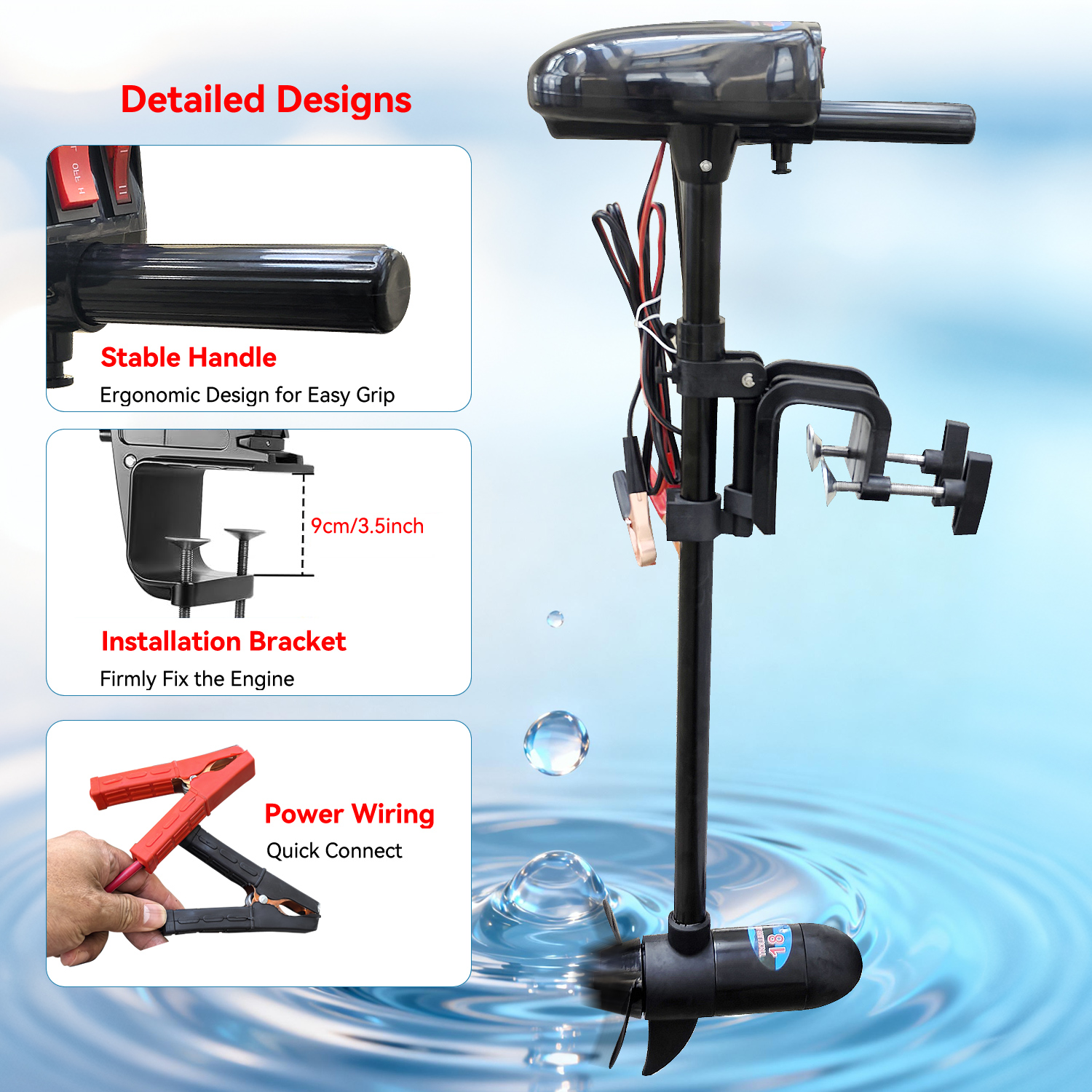 Electric Boat Motor 18LBS/28LB - Fishing Boat Trolling Motor recension och pris