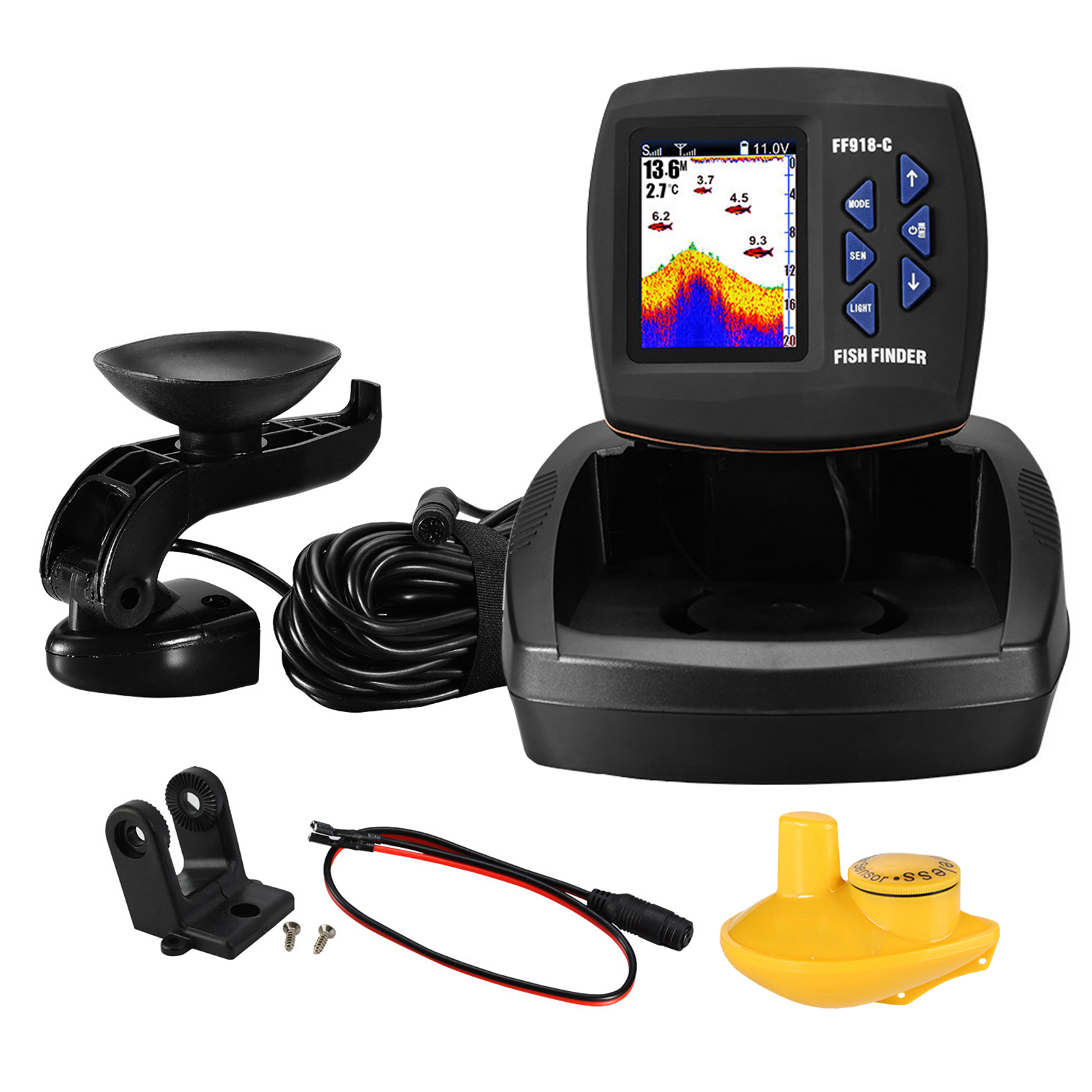 Fish Finder Wireless Sonar Sen - Fishing Boat Depth Finder recension och pris
