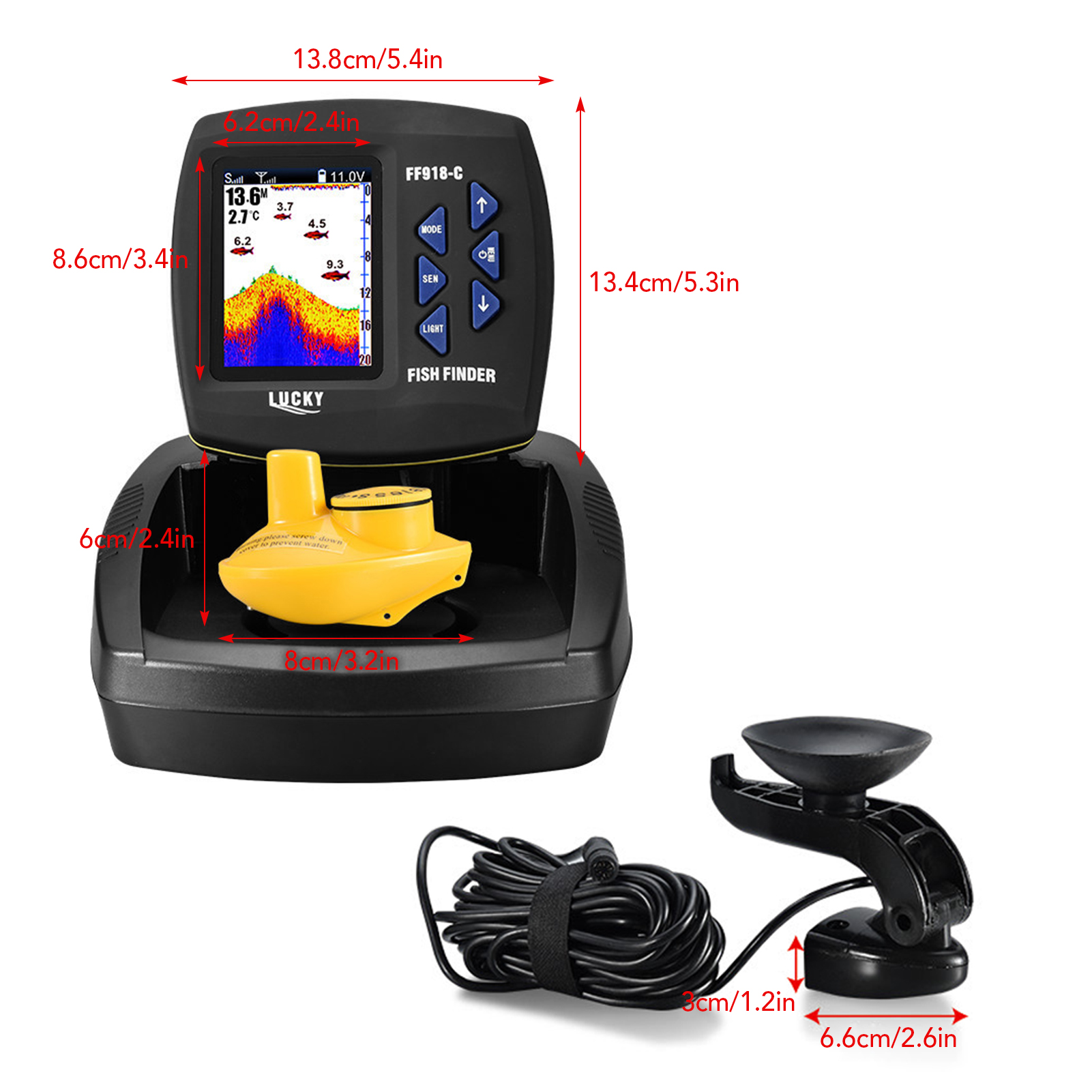 Fish Finder Wireless Sonar Sen - Fishing Boat Depth Finder recension och pris
