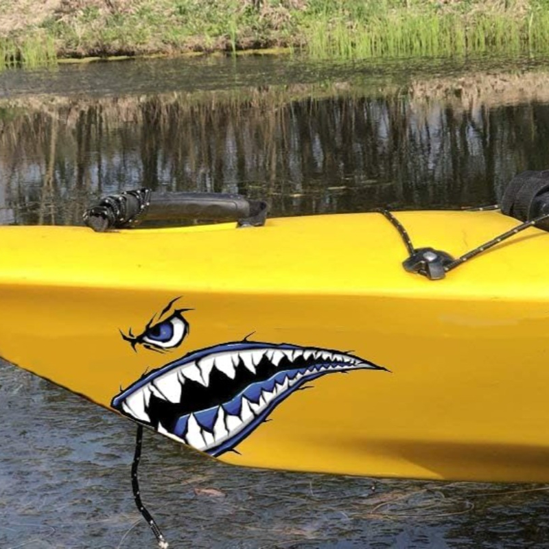 2PCS Shark Teeth Mouth Boat St - Fishing Boat Oar recension och pris