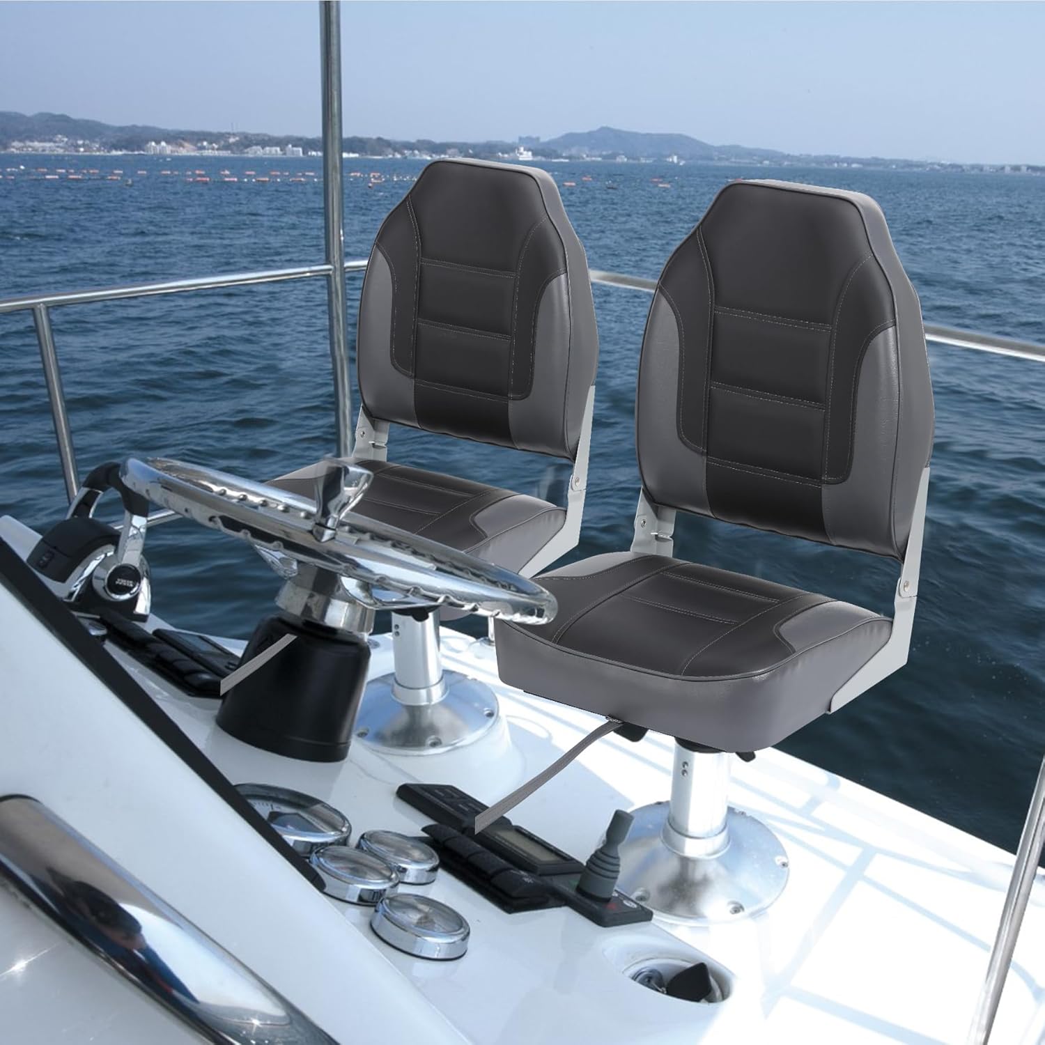 2 Pack Folding Boat Seats, Hig - Fishing Boat Seat recension och pris