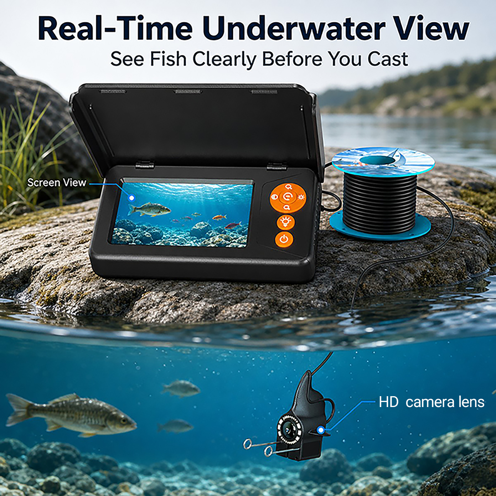 1080P HD Underwater Camera Fis - Fishing Boat Depth Finder recension och pris