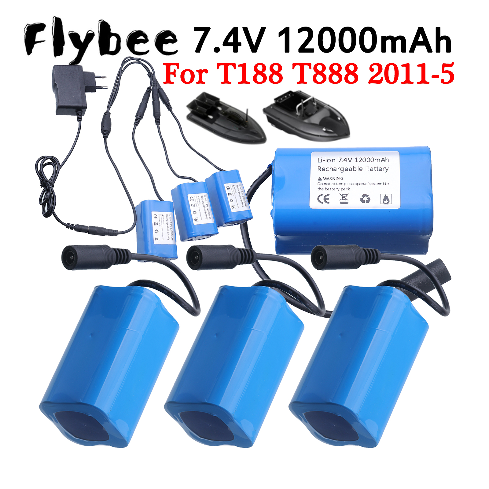 7.4V Rechargeable Bait Boat Bo - Fishing Boat Trailer recension och pris