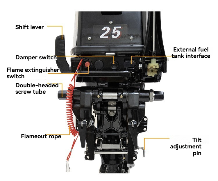 2 Stroke 25hp 326cc Outboard B - Fishing Boat Outboard Motor recension och pris