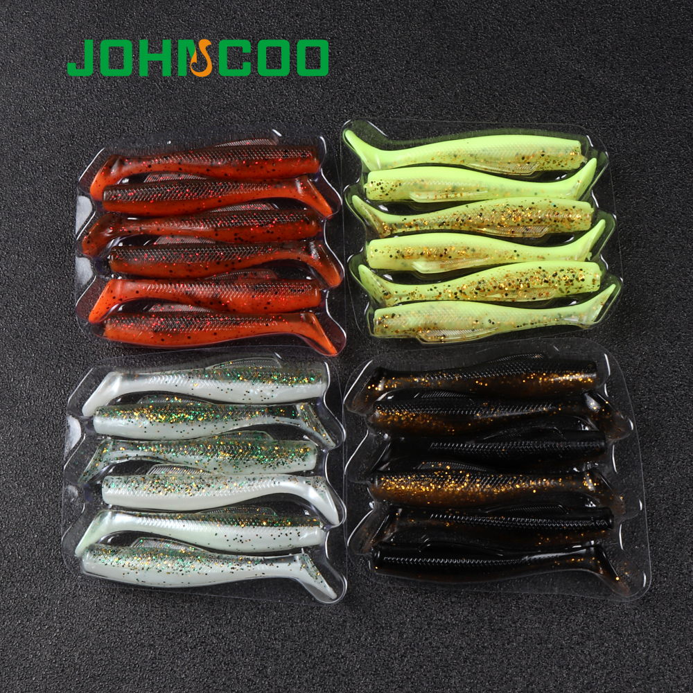 JOHNCOO 6pcsTPR Soft Bait 80mm - Fishing Boat Paddle recension och pris