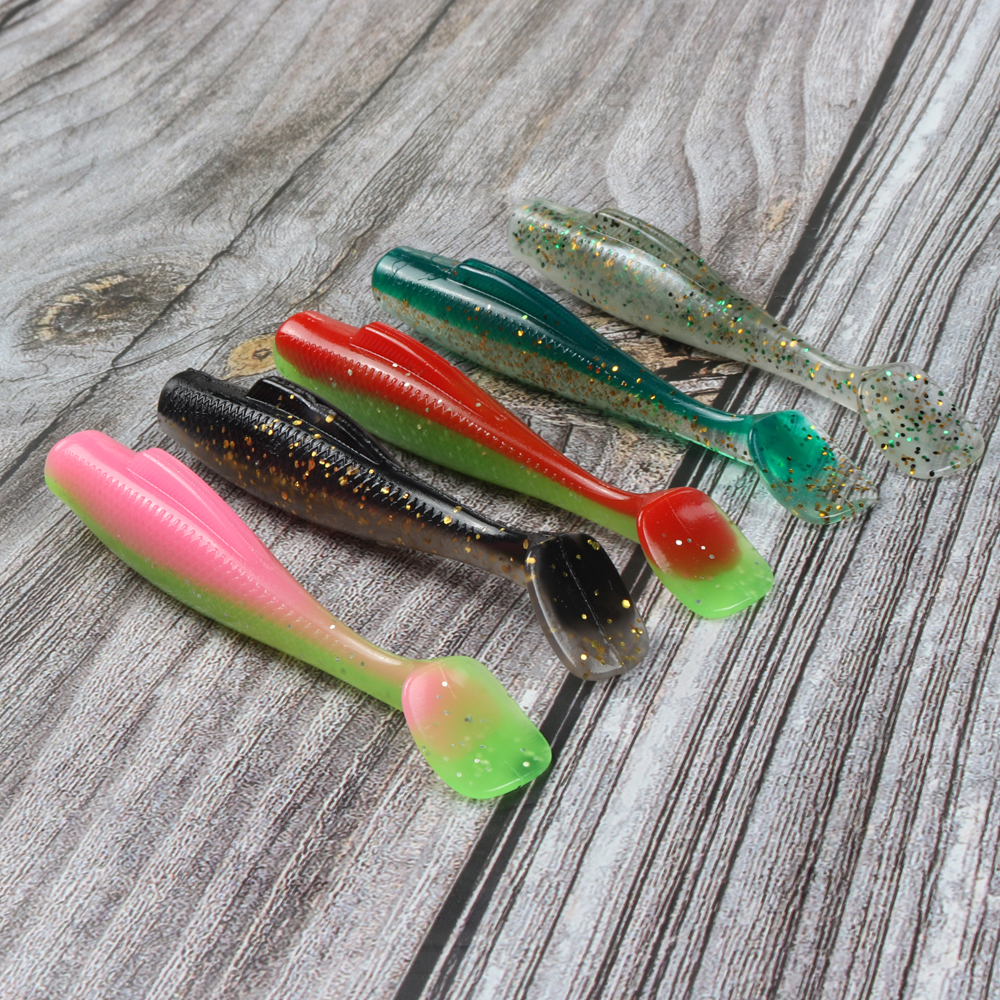 JOHNCOO 6pcsTPR Soft Bait 80mm - Fishing Boat Paddle recension och pris